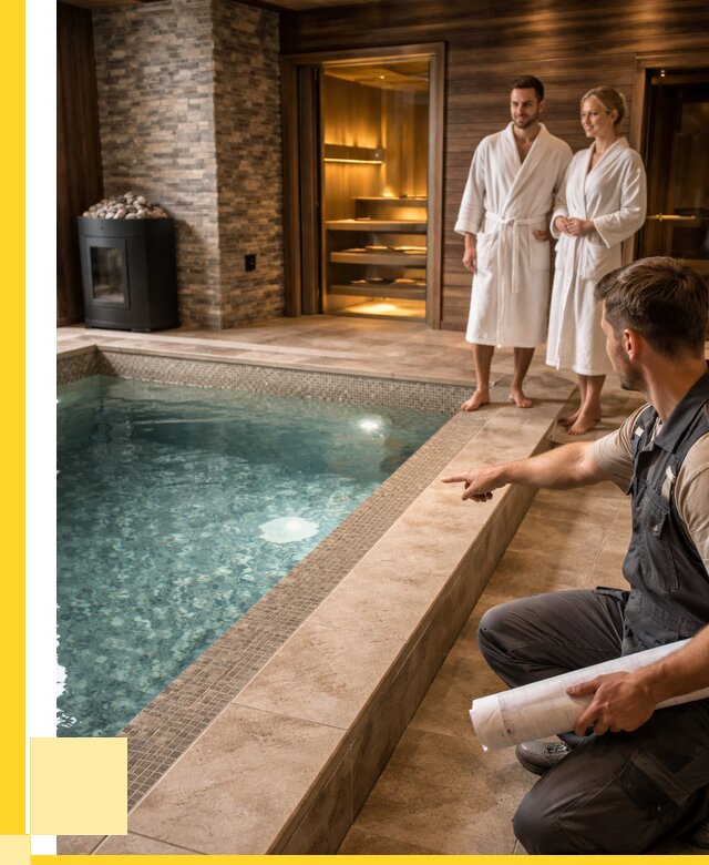 Проект бани с бассейном под ключ в Новомосковске от 67113 р. | ЭриданНвм