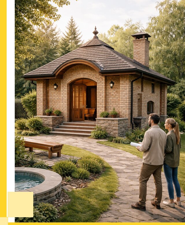 Проект кирпичной бани в Новомосковске от 30975 р. | ЭриданНвм