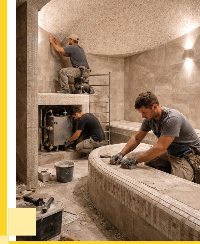 Монтаж хамамов под ключ в Новомосковске от 258125 р. ЭриданНвм