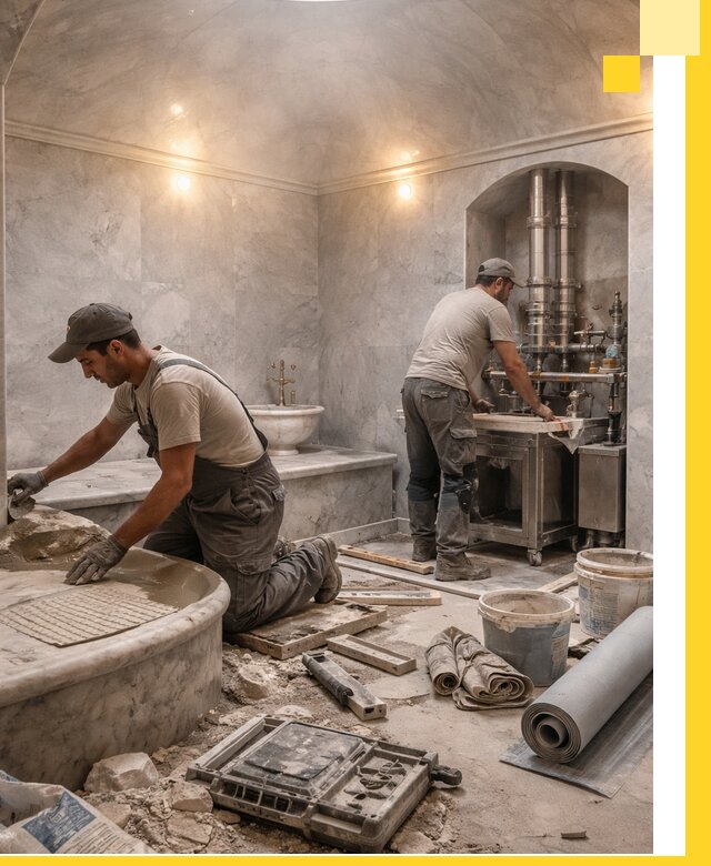 Строительство турецких бань хаммам под ключ в Новомосковске