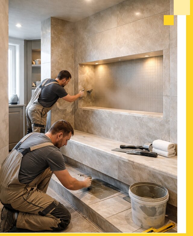 Профессиональное строительство хамама в квартире в Новомосковске