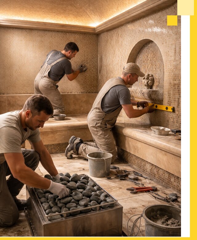 Проектирование и строительство хамама и сауны в Новомосковске