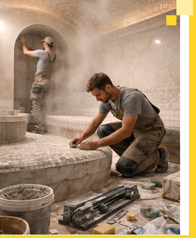 Профессиональный дизайн хамама и SPA под ключ в Новомосковске